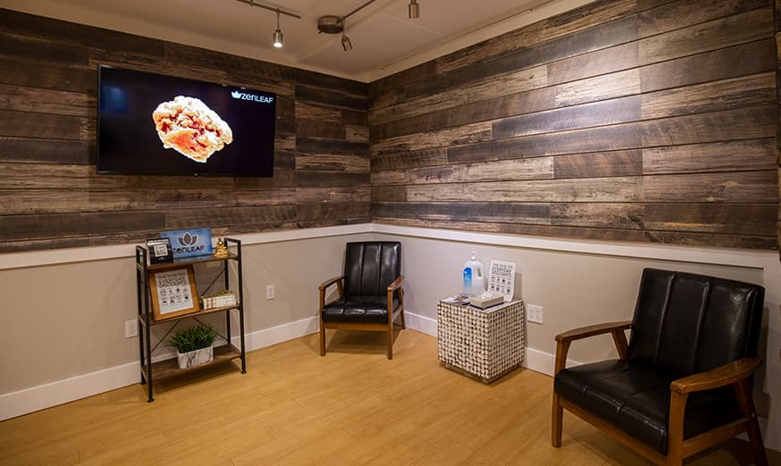 Zen leaf cannabis dispensary in Sellerville - lobby